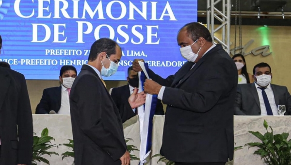 Zequinha Lima e Henrique Afonso são empossados, com a presença de Gladson, Nicolau e Gonzaga